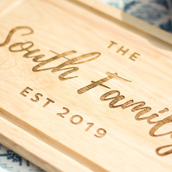 Personalised Family Chopping Board Gift For New Home, 3 of 6