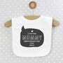 Personalised Speech Bubble Baby Bib, thumbnail 2 of 3