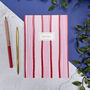 Red And Pink Stripe Notebook, thumbnail 4 of 7