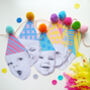 Happy Head Personalised Face Pom Pom Garland, thumbnail 1 of 4