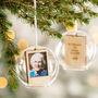 Personalised Wooden Memory Photo Glass Dome Bauble, thumbnail 2 of 3