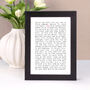 Love Quotes Gift Print, Wedding Gift, thumbnail 2 of 7