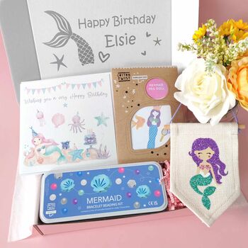 Mermaid Birthday Girl Craft Activity Gift Set, 2 of 12