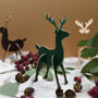 Leather Reindeer Christmas Decoration, thumbnail 3 of 8