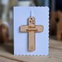 Personalised Baptism Cross Hanging Decoration Card, thumbnail 1 of 4