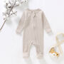 New Baby Gift Set Organic Zip Sleepsuit, thumbnail 5 of 5