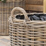 Round Rattan Planter With Handles, thumbnail 4 of 4