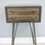 Industrial Two Drawer Metal Bedside Table, thumbnail 2 of 2