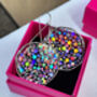 Festive Disco Necklace With Silver Sparkles In Medium Size, thumbnail 7 of 11