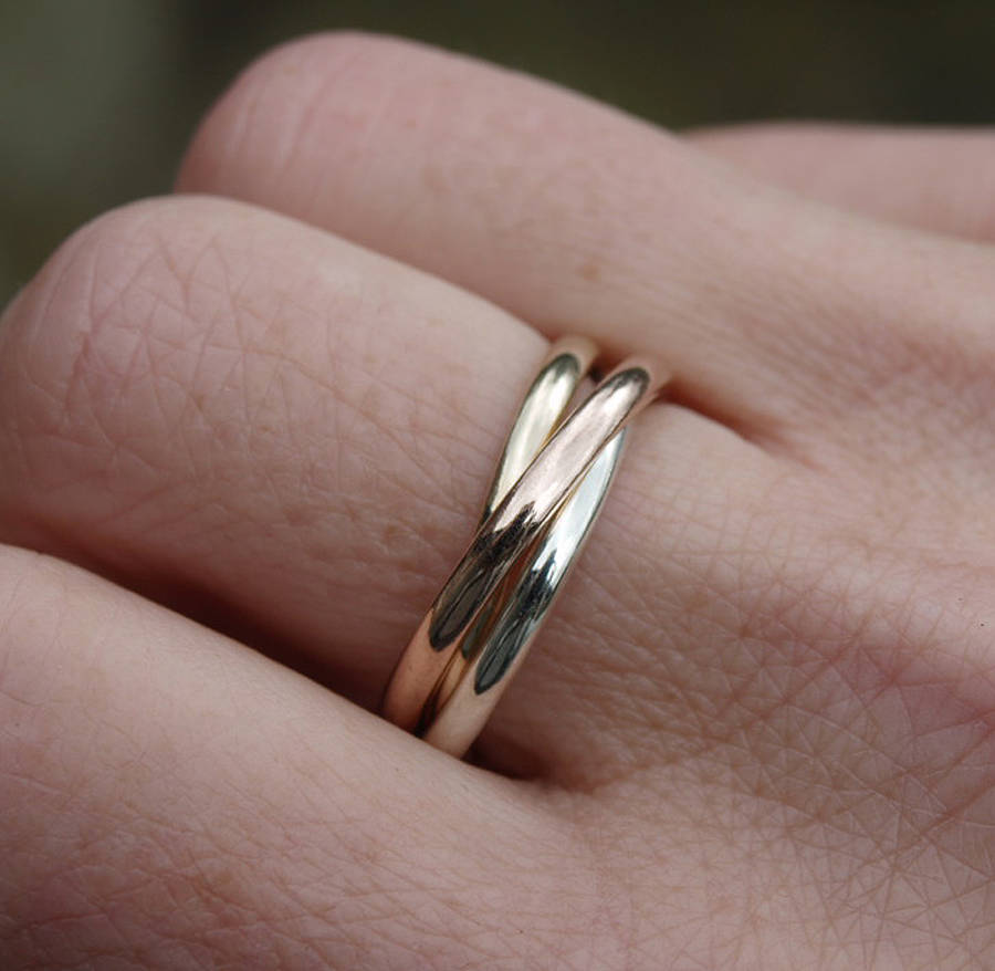 Russian Wedding Band In Recycled Gold By Karen Johnson