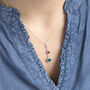 Three Generations Birthstone Necklace, thumbnail 10 of 12