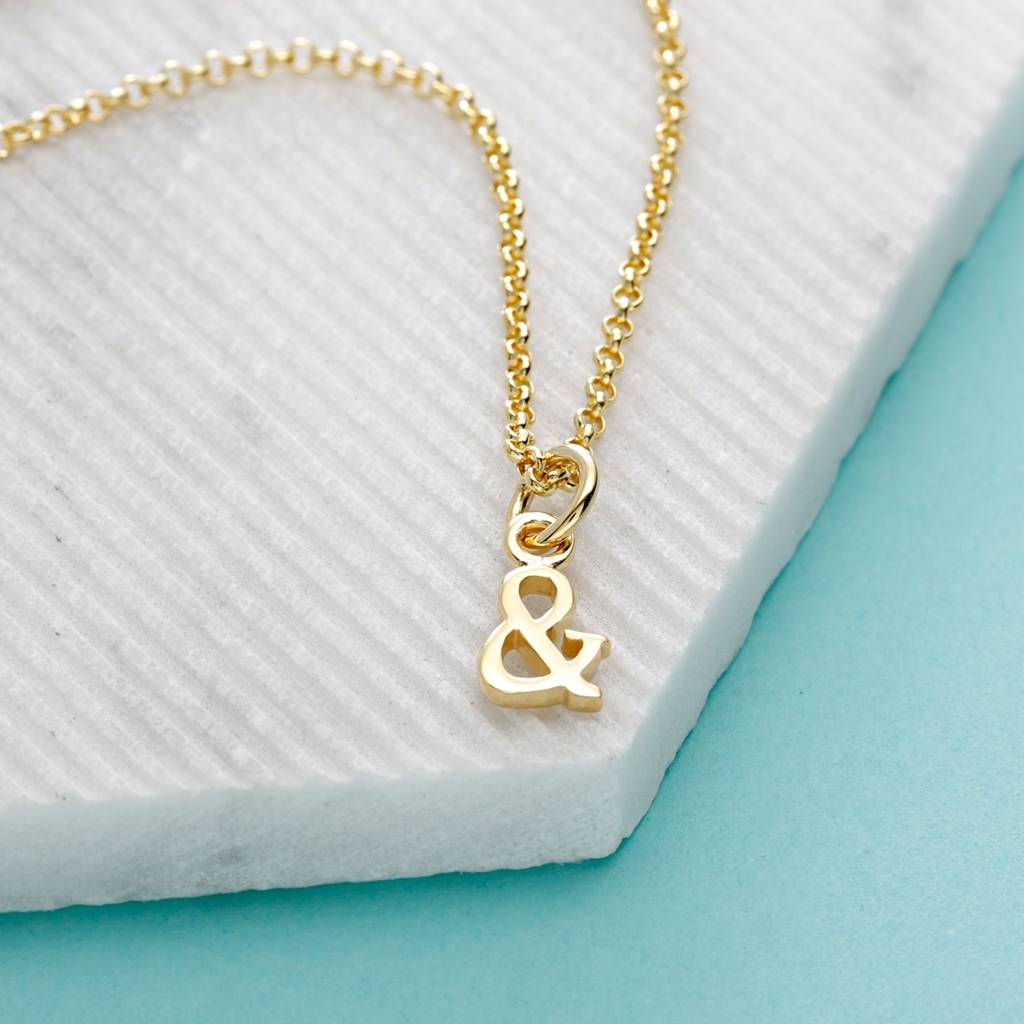 ampersand necklace with personalised gift message by lily charmed ...