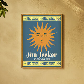 Sun Seeker Summer Holiday Personalised Print, 6 of 9