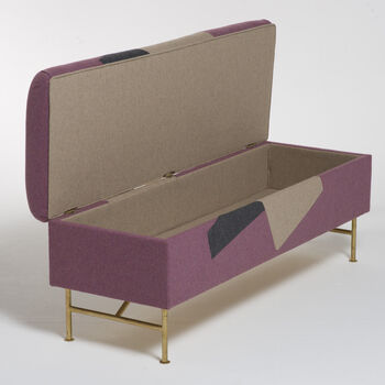 Bespoke Fabric Covered Storage Bench, 6 of 12