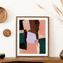 Terrazzo Abstract Patchwork Art Print, thumbnail 1 of 7