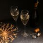 Hand Engraved Dandelion Champagne Flutes, thumbnail 2 of 12