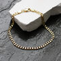 Men's 18ct Gold Plated Curb Chain Bracelet, thumbnail 1 of 3