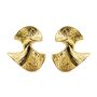 Lotus Clip On Earrings, thumbnail 1 of 6