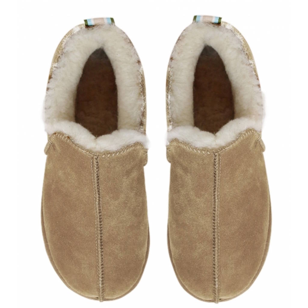 lola sheepskin boot slippers with ribbon light camel by aspiga ...