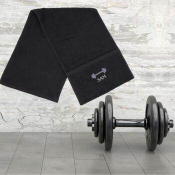 Personalised Embroidered Gym Towel With Zipped Pocket, 2 of 4