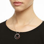 9ct Gold And Sterling Silver Double Circle Necklace, thumbnail 8 of 8