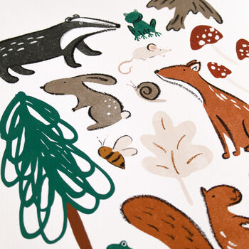 Woodland Wildlife Nursery Print, 2 of 2