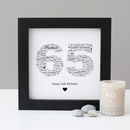 Personalised 65th Birthday Gift Print By Hope And Love ...