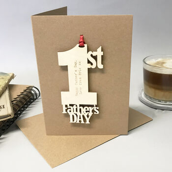 Personalised 1st Father's Day Card Keepsake, 2 of 11