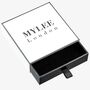 Black Crystal Silver Stud Earrings, thumbnail 2 of 4