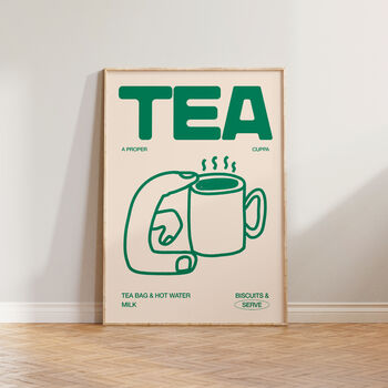 Tea Hand Drawn Illustration Kitchen Wall Art, 7 of 9