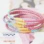 Rainbow And Gold Braided Bracelet, thumbnail 1 of 7