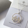 Silver Paper Doll Necklace In A Ring, thumbnail 5 of 7