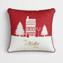 Personalised Christmas Cushion Red House, thumbnail 1 of 6