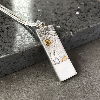 Dog Lovers Necklace With Yellow Sapphire Sunshine, 2 of 4