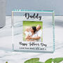 Happy Fathers Day Glass Photo Token, thumbnail 2 of 3