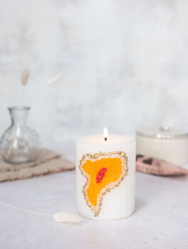 Citrine Orange Geode Candle, 4 of 5