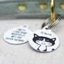Cat ID Tag Personalised White Bold, thumbnail 11 of 12