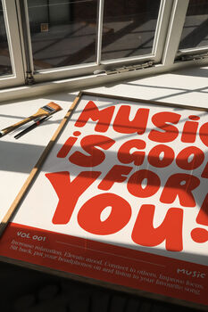 Music Wall Art Music Is Good For You Poster Print, 10 of 11