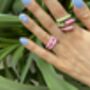 Pink Chain Link Ring, thumbnail 2 of 2