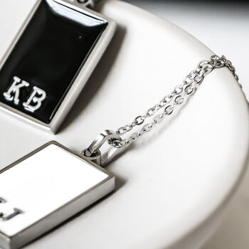 Men's Personalised Initial Tag Necklace, 4 of 12