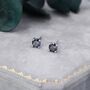 Mystic Black Cz Stud Earrings, thumbnail 4 of 10