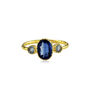 Gold Kyanite And Blue Chalcedony Ring, thumbnail 5 of 7