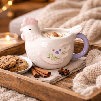 Chicken Gifts Hen Shaped Ceramic Mug, 2 of 7
