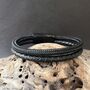 Stainless Steel And Leather Rope Mens Bracelet, thumbnail 3 of 3
