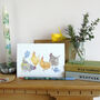 Chickens And Forget Me Nots Easter Card, thumbnail 3 of 5