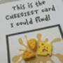 Cheese Polymer Clay Birthday Card Handmade, thumbnail 6 of 12