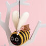 Personalised Felt Bee Hanging Decoration, thumbnail 2 of 11