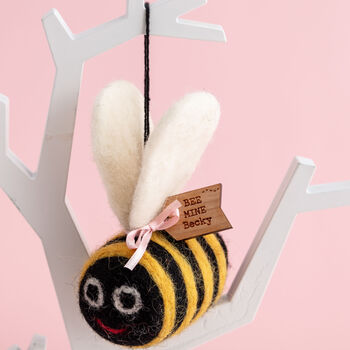 Personalised Felt Bee Hanging Decoration, 2 of 11