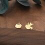 Mismatched Squirrel And Acorn Nut Stud Earrings In Sterling Silver, thumbnail 6 of 12