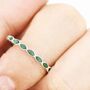 Emerald Marquise Cz Infinity Ring In Sterling Silver, thumbnail 5 of 11